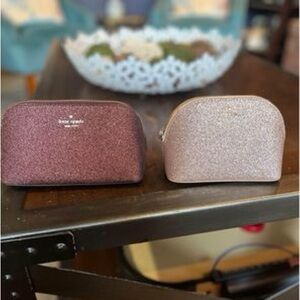 Kate Spade Glitter Cosmetic Bags